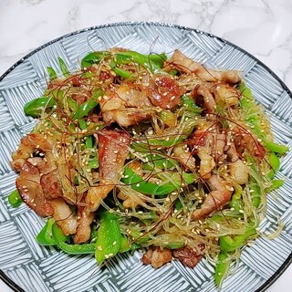 豚肉とピーマンのオイスター春雨